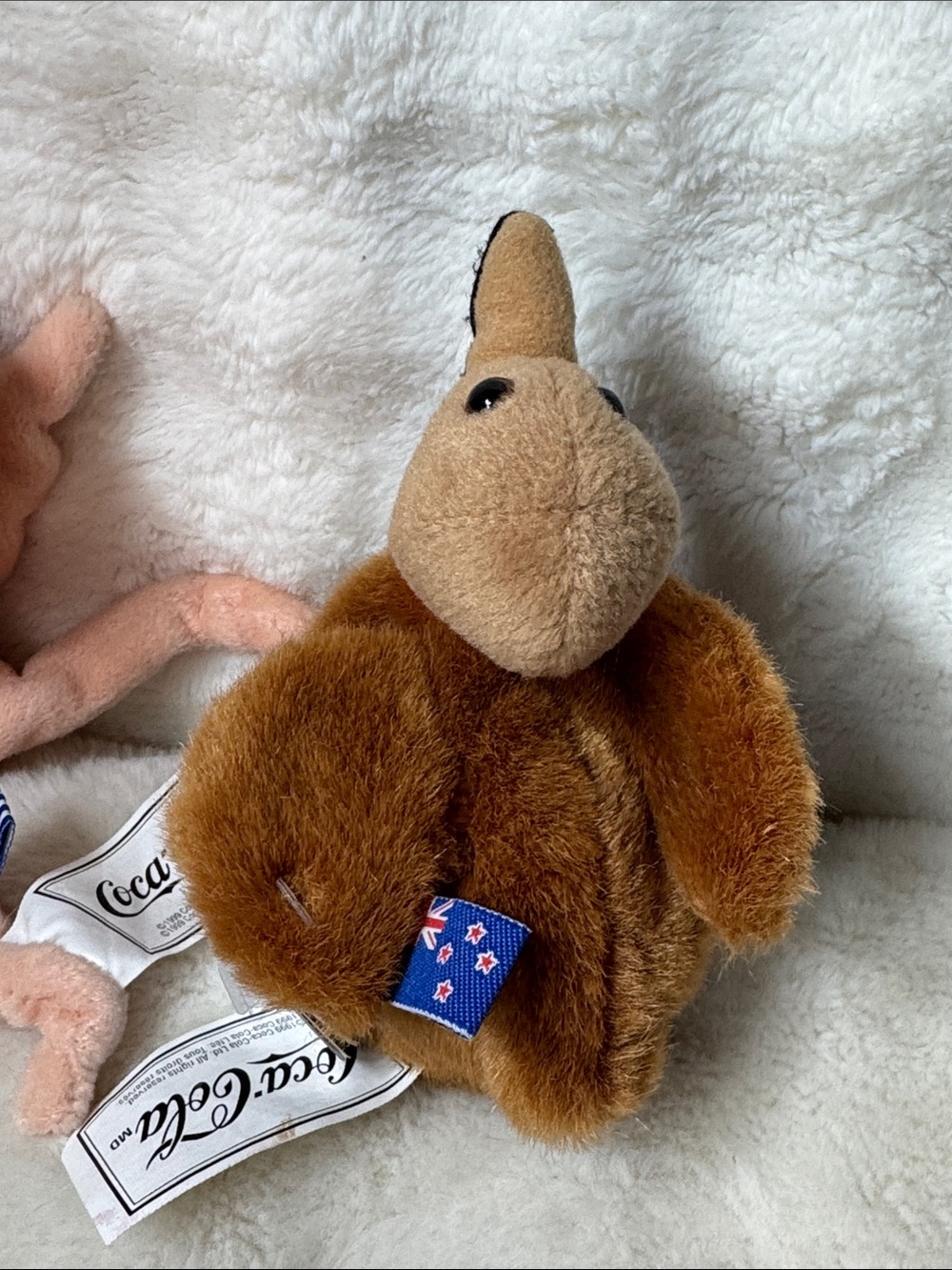 VTG 1999 Coca Cola 6” Bean Plush International Octopus And Ostrich With Tags - Picture 9 of 9